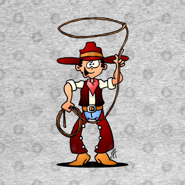 Cowboy with a lasso by Cardvibes